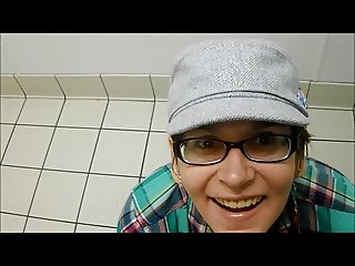 Wife public bathroom+compilation of facials